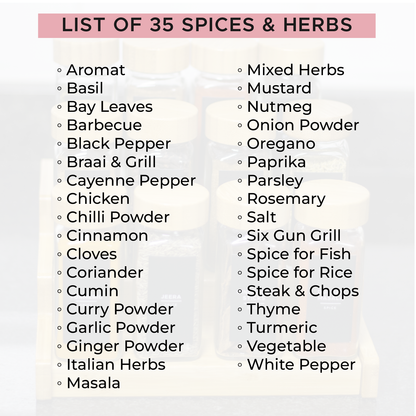 Minimalist Spice Labels Kit | 35 Pre-Printed 3x6cm