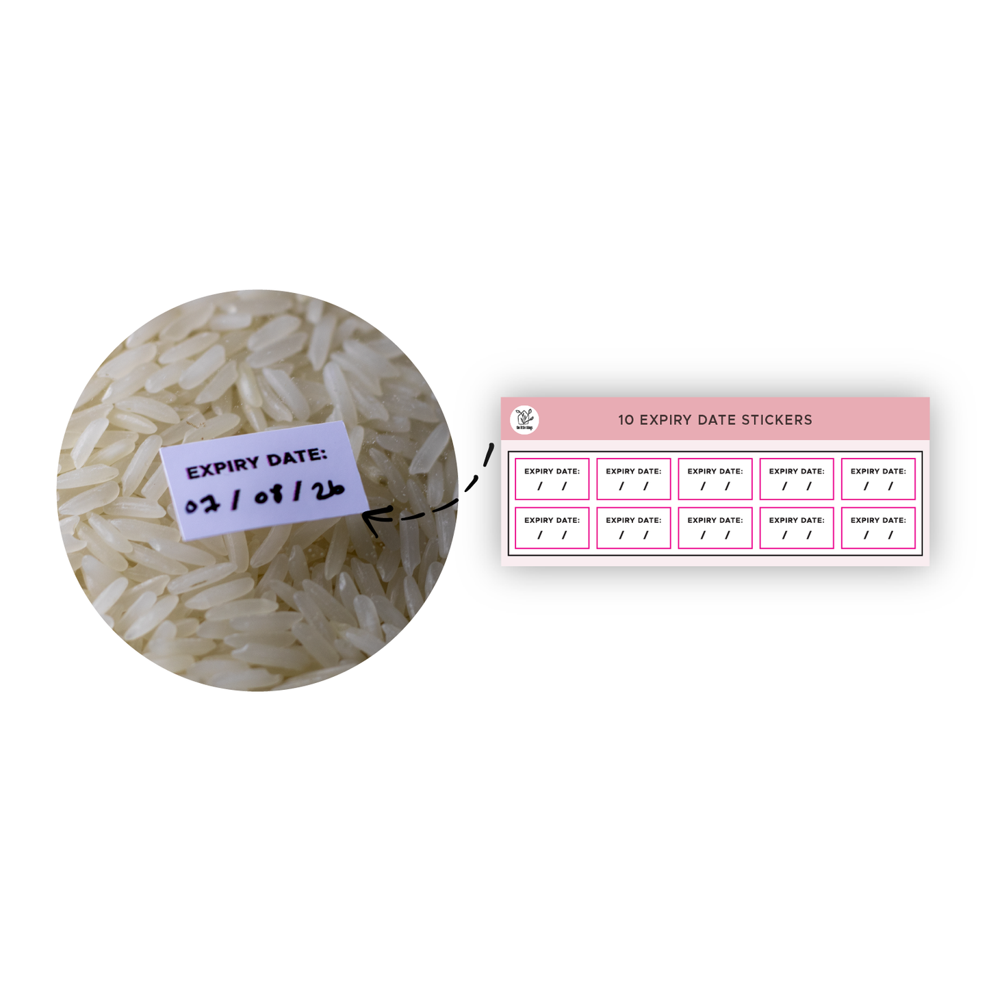 Expiry date stickers - 10 pack