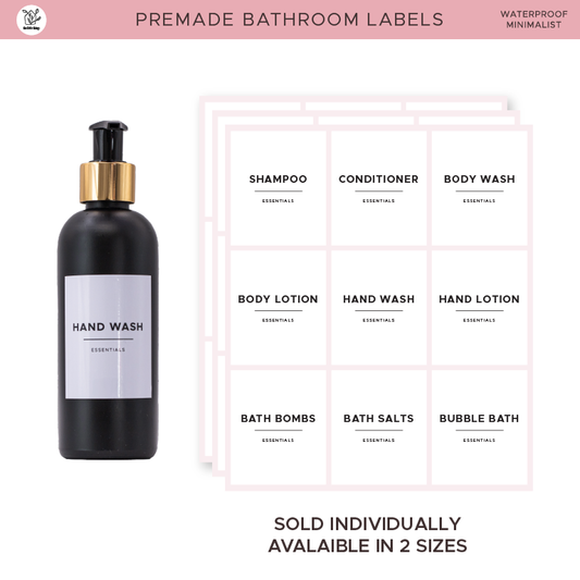 Premade Bathroom Labels