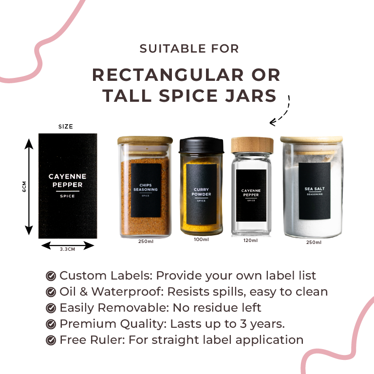 Rectangle Spice Labels - Custom – The Little Things