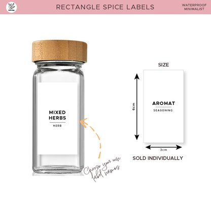 Rectangle Spice Labels