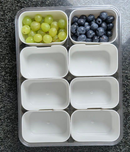 Snack box/ Travel serving tray 8 compartments