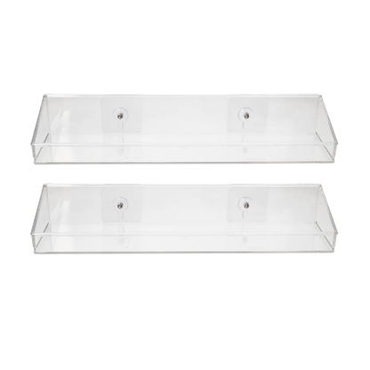 Set of 2 acrylic floating shelves