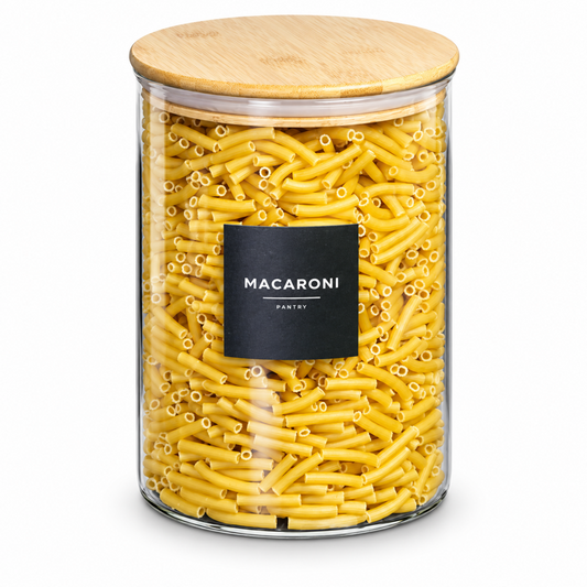 Clearance Sale: 3L Glass Round Glass Jar with Bamboo