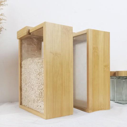 Bamboo & Acrylic Storage Container - 3L