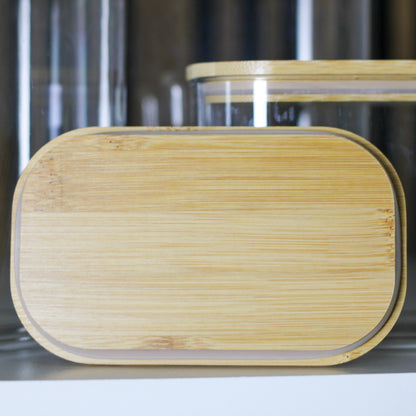 Clearance Sale: Acrylic Jar with a bamboo lid