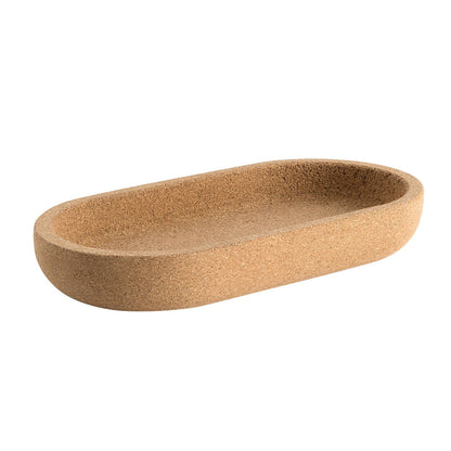 Set of 2 Glass Storage Jars with Cork Lids & Tray