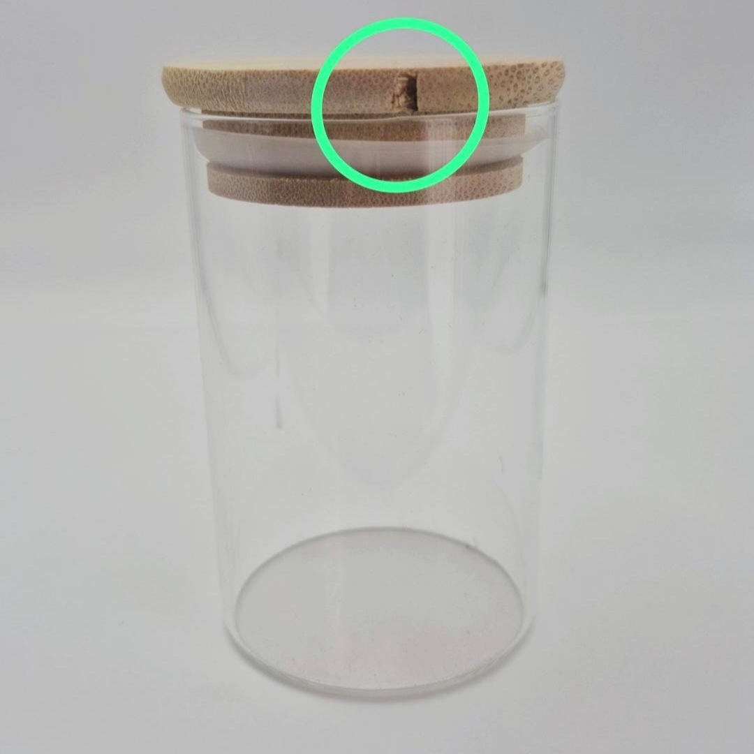 [Clearance Sale] 250ml round glass jar with bamboo Lid