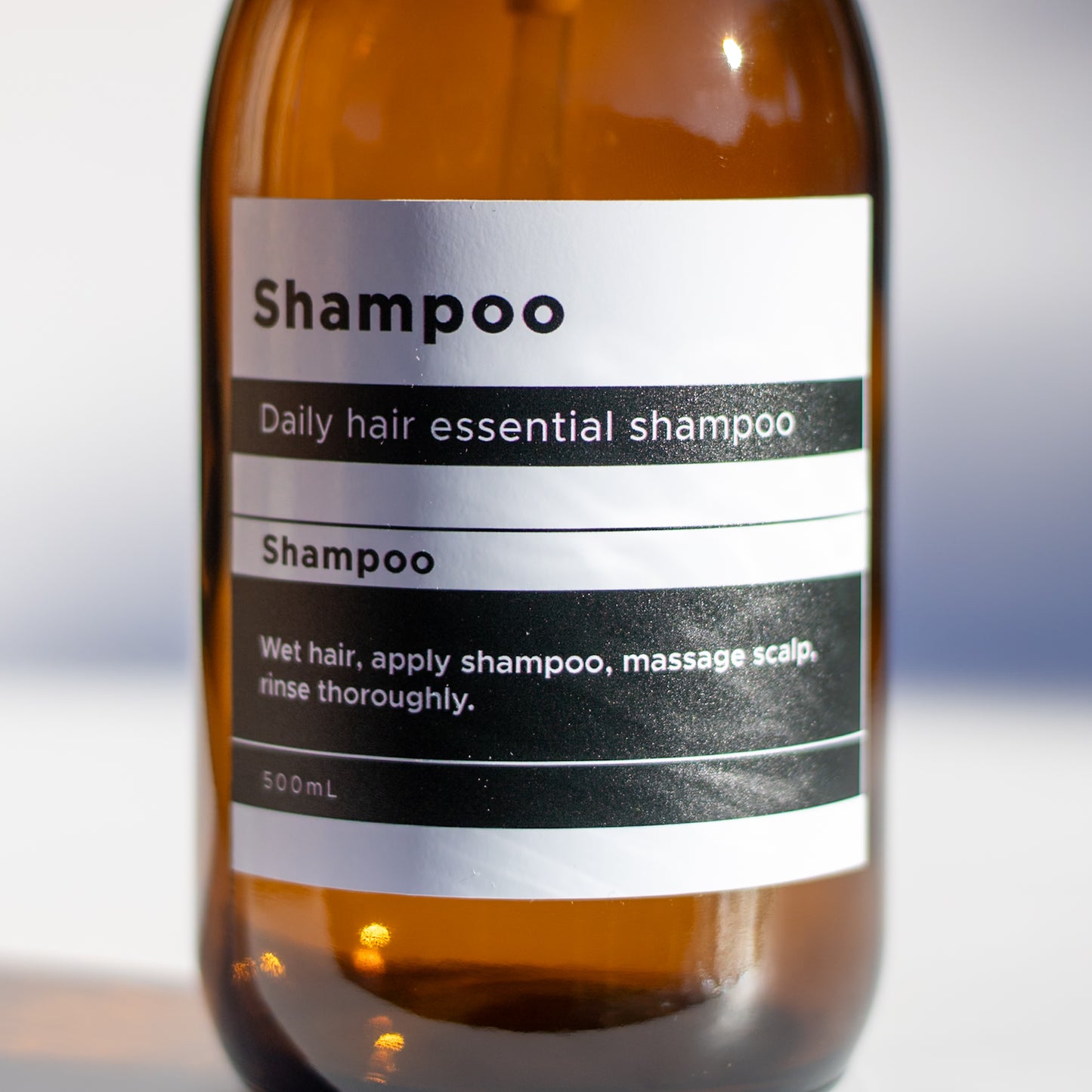Set of 3 – 500ml Amber Glass Dispenser with Gold Pump & Labels