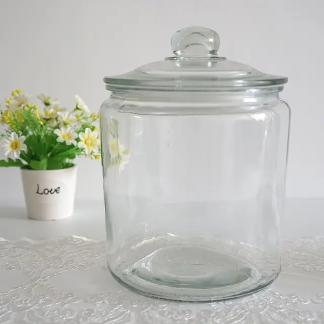 4L Glass Jar with Glass Lid