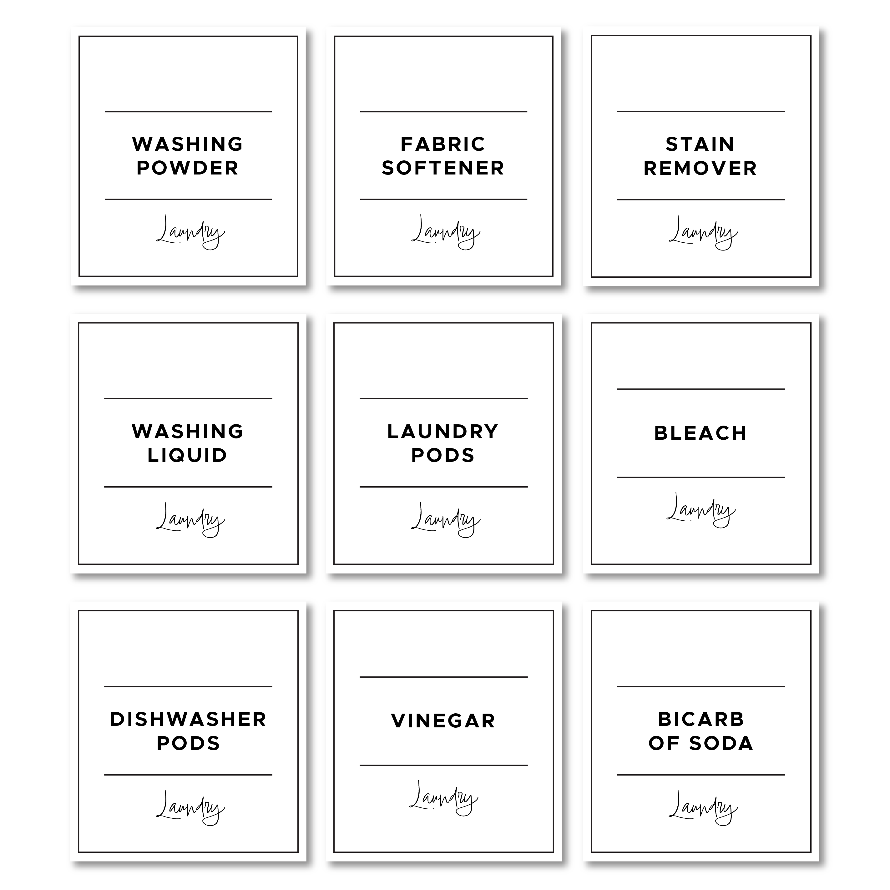 Premade Laundry Labels – The Little Things