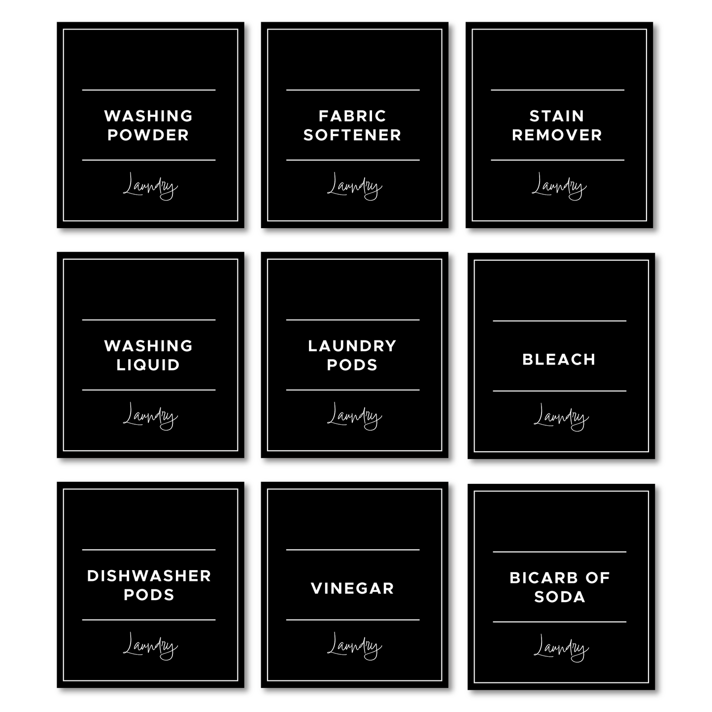 Premade Laundry Labels