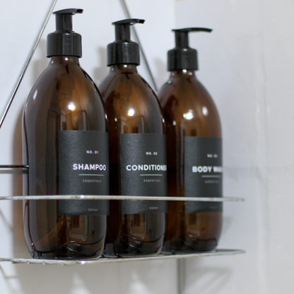 Set of 3 - 500ml Glass Pump Dispensers